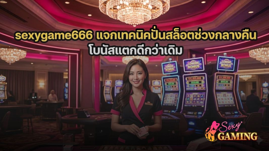 sexygame666 เทคนิคเล่นสล็อตช่วงกลางคืน 2026 ปั่นสล็อตให้แตกง่าย โบนัสมาไวกว่าเดิม