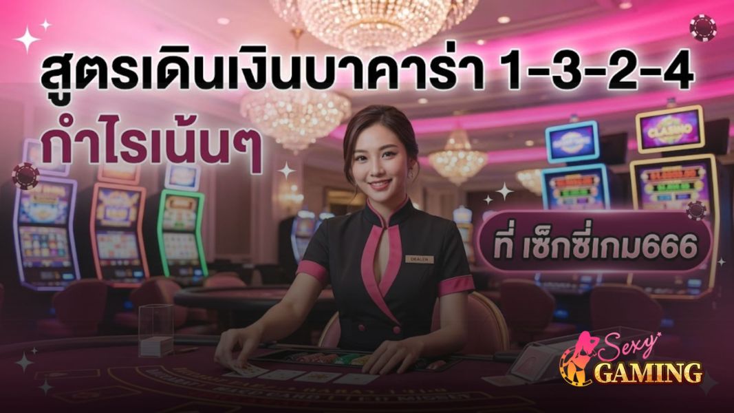 สูตรเดินเงินบาคาร่า 1-3-2-4 กำไรเน้นๆ ที่ เซ็กซี่เกม666 ปี 2026 เทคนิคทำเงินอย่างมืออาชีพ