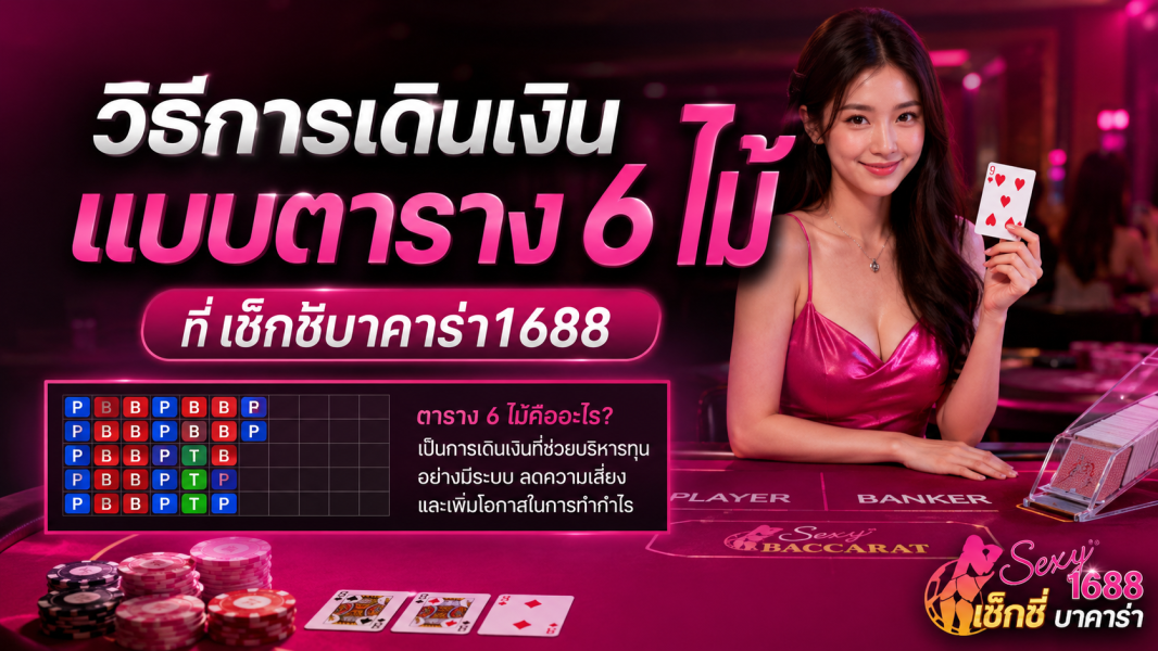 เช็กชี่บาคาร่า1688 2026 วิธีเดินเงินตาราง 6 ไม้อย่างปลอดภัย