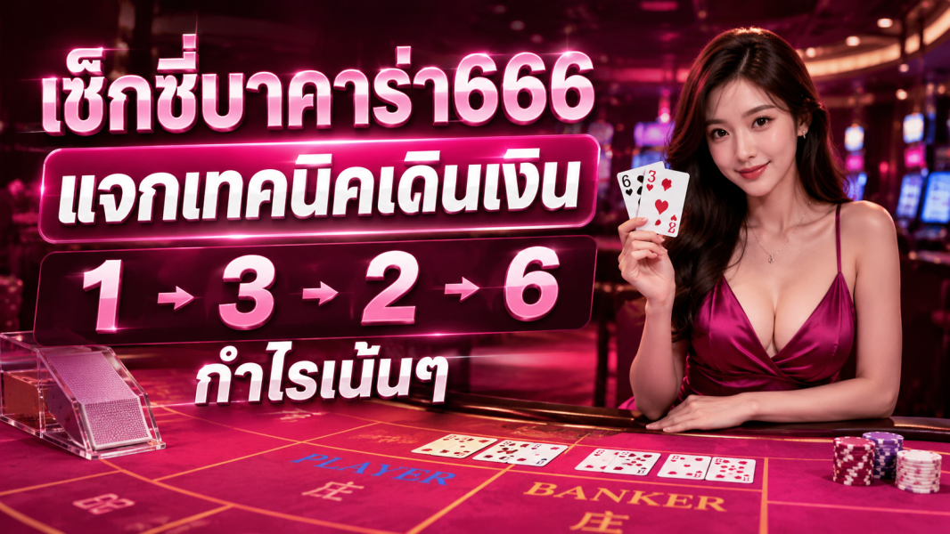 เช็กชี่บาคาร่า666 แจกเทคนิคเดินเงิน 1-3-2-6 กำไรเน้นๆ ปี 2026