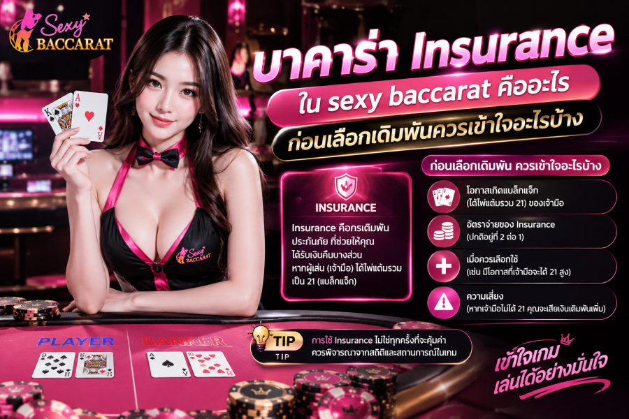 บาคาร่า Insurance Sexy คืออะไร? ก่อนเลือกเดิมพันควรเข้าใจอะไรบ้าง ปี 2026