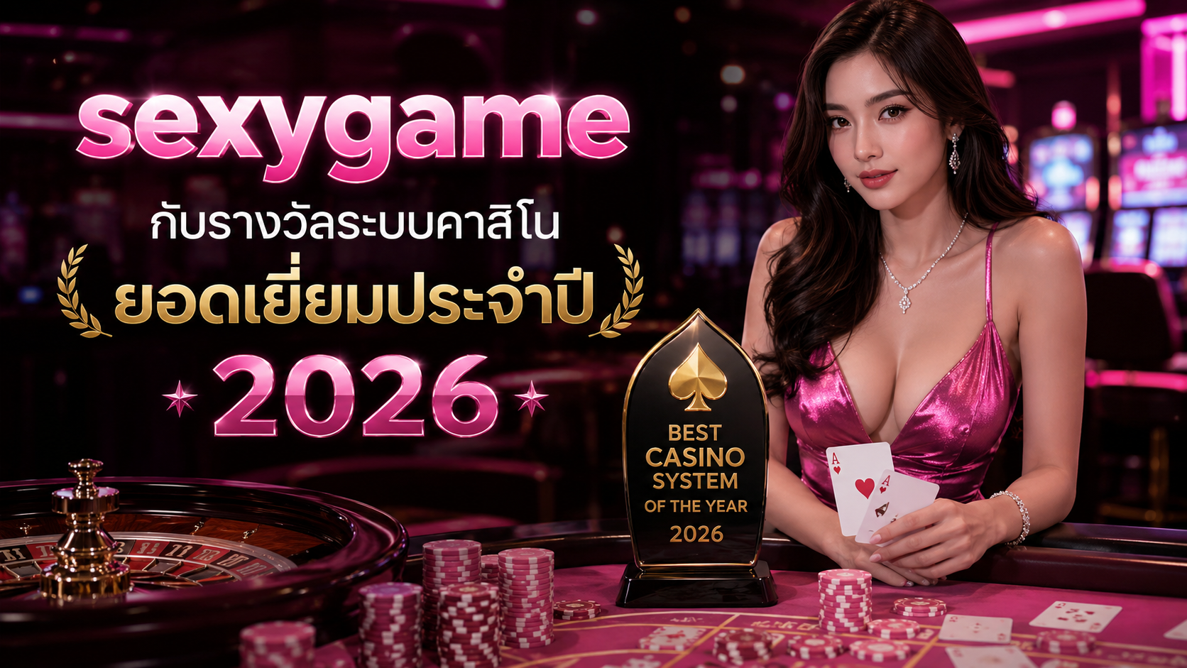 sexygame คว้ารางวัลระบบคาสิโนยอดเยี่ยมแห่งปี 2026 ตอกย้ำมาตรฐานระดับโลก