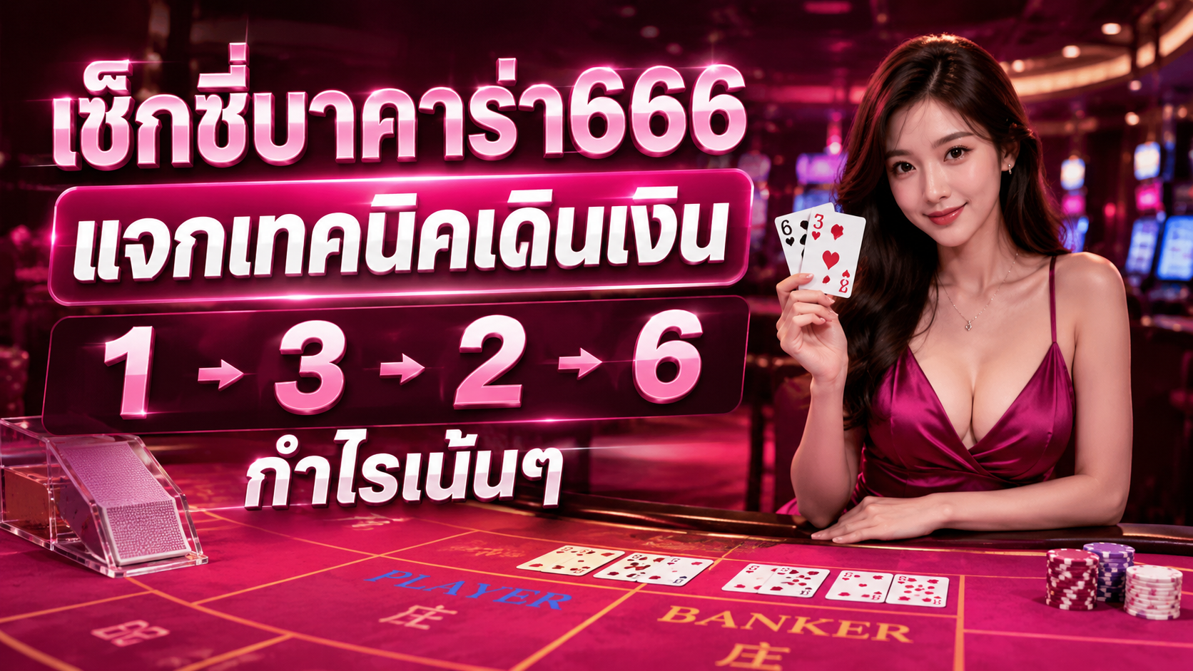 เช็กชี่บาคาร่า666 แจกเทคนิคเดินเงิน 1-3-2-6 กำไรเน้นๆ ปี 2026